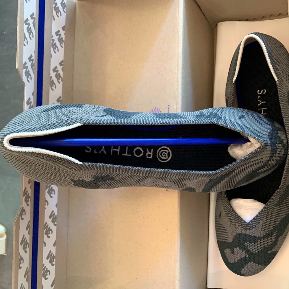 Rothy's Gray Camo Flats (9.5)
